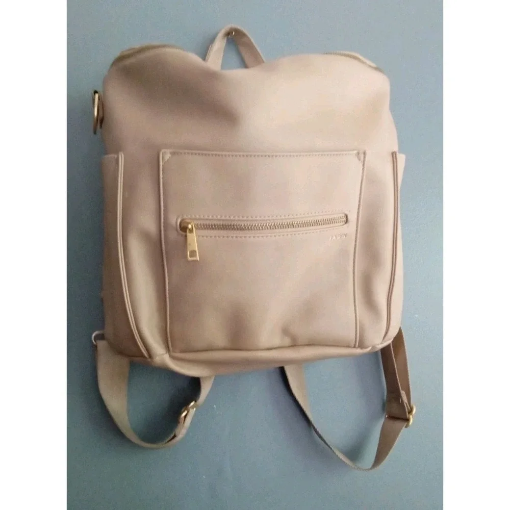 Fawn Design Backpack Convertible Diaper Bag‎ Blush Faux Leather